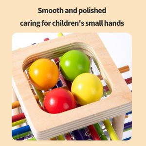 Jeu de société Montessori classique en bois avec tours de bâtonnets, dés et balles pour tout-petits garçons et filles - Product Image 5