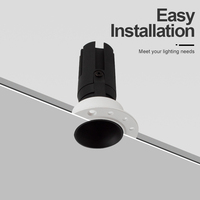 Nouveau design Spot de plafond commercial encastré anti-éblouissement Spot en aluminium à intensité variable Downlights à led sans bordure