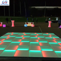 Dalles de sol interactives à LED pour la danse, éclairage LED RGB, métal robuste, location portable pour événements, écoles, carnavals, fêtes, divertissements