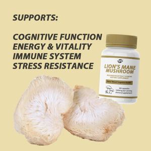 Cápsulas de Melena de León OEM ODM, Resistentes al Estrés, Apoyan la Función Cognitiva, Energía y el Sistema Inmunológico, Veganas, Sin OMG - Product Image 4