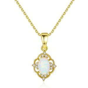 Conjunto de Joyería de Ópalo, Collar, Aretes y Anillo Chapados en Oro de 22k, Diseño Clásico de Flor para Mujer, Joyería Fina para Boda - Product Image 3