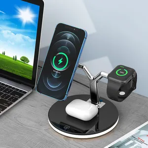 China Manufacturer Smart Magnetic Suction 3 in 1 Magnetic MagneticWireless charger 10W for QI standard phones&devices