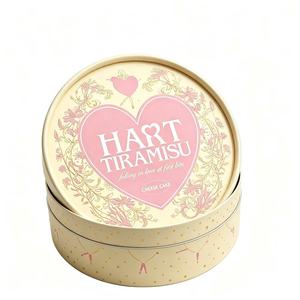 High Quality Custom Round <b>Paper</b> Canister Food Grade <b>for</b> Basque Cheesecake Dessert Baking Packaging Tube - Product Image 1