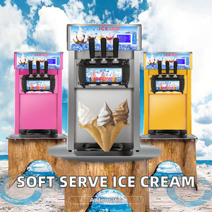 Nouvelle machine automatique à fabriquer des glaces en acier inoxydable, distributeur automatique - Utilisation en restaurant, machine à glaces molles et gelato 18L/h - Product Image 2