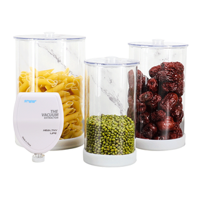 Food Grade Airtight Pantry Rice Cereal Food Container Set Air Tight Glass Jar Storage