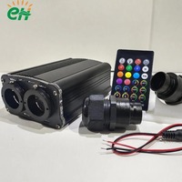Lumière à fibre optique LED en alliage d'aluminium 18W/18W*2 IP20 DC12V/AC110-240V avec contrôle vocal par application et télécommande RF RGBW pour la maison, le KTV, le cinéma, le bar