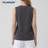 Débardeur sans manches Kuenzi personnalisé avec logo, coupe standard 5X, 100% coton 220GSM, pour femme