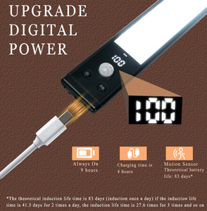 Way بوصة mAh تحت الخزانة ضوء LED 52 قابلة لإعادة الشحن مغناطيسي قابل للضبط مع <span class=keywords><strong>3</strong></span> ألوان - Product Image 6