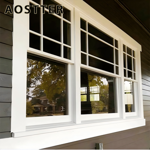 Fenêtre coulissante verticale en PVC résistant à la corrosion AOSTTER avec équilibrage par bobine en acier inoxydable pour environnement humide - Product Image 6