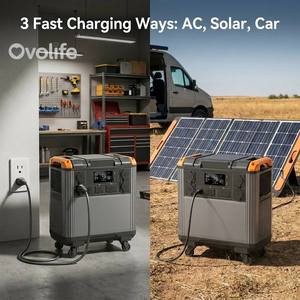 5376Wh แบตเตอรี่ LiFePO4ความจุสูง3000W สำหรับทั้งบ้านสำรอง OVO-T50ฉุกเฉินสถานีพลังงานพลังงานแสงอาทิตย์แบบพกพา - Product Image 3