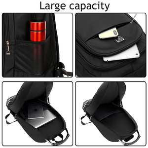 Stylish Large Capacity Polyester Waterproof Laptop <b>Backpack</b> <b>Simple</b> Design Zipper Durable Shockproof for Students School Use - Product Image 3