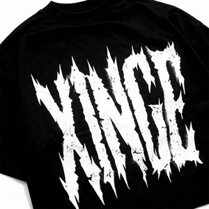 Camiseta Oversize Cropped de Algodón 100% con Cuello Redondo y Manga Corta, Estampado Personalizado, Estilo Casual Americano Urbano, Lavado, Novedad 2026 - Product Image 2