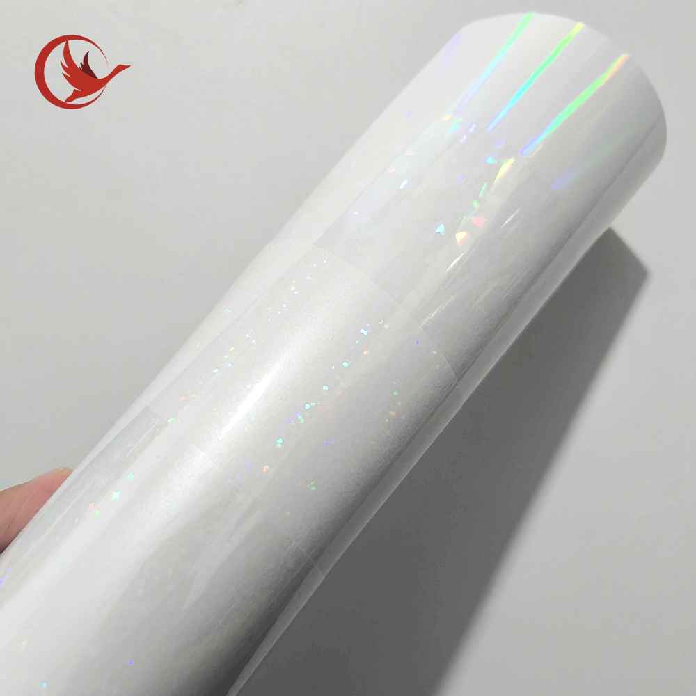 PVC Holographic Transparent Glossy Self-adhesive Soft Moisture-proof Cold Laminating Film Roll