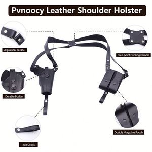 Nouvelle Sacoche Tactique en Cuir pour Extérieur, Sac à Bandoulière en Cuir, Sac à Dos Double Sous le Bras, Holster Dissimulé Sous le Bras - Product Image 5
