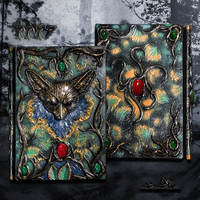 Carnet de notes A5 Shuangluo NAF09 Rétro Européen Renard de la Forêt, Artisanat en résine en relief 3D, Cadeau pour les passionnés de Gothique Médiéval