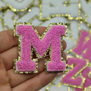 Tùy Chỉnh Lớn Thiết Kế Logo Chenille Chữ Các Bản Vá Lỗi Sắt-Trên Thêu Khăn Cho Quần Áo Kích Thước Lớn Với Ren Trang Trí Phụ Kiện - Product Image 5