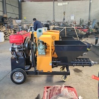 Machine à projeter le mortier multifonctionnelle à haute efficacité, machine à projeter le ciment, le sable et le plâtre électrique, livrée avec un compresseur d'air