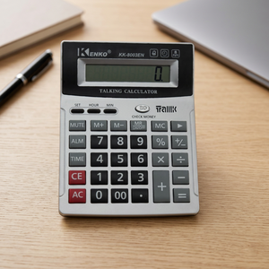 Calculatrice audio parlante accessible à 8 chiffres pour une utilisation régulière des personnes aveugles - Product Image 2