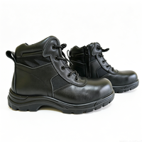 Chaussures tactiques de sécurité à embout et semelle anti-perforation avec fermeture éclair, unisexes, à lacets, respirantes, pour le désert, la randonnée et l'entraînement en extérieur