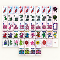 Grateful Dead X Bespoke Mahjong Sunshine Daydream Tie Dye Pearl Tile Set Acrylic American Mahjong Game Tiles Multiple Color
