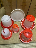 Équipement d'élevage avicole anti-gaspillage, mangeoire automatique pour volailles de 1,5 kg avec poignée, facile à nettoyer, mangeoire pour poussins