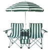 Chaises de plage doubles pliantes personnalisées pour l'extérieur, légères, modernes, avec porte-gobelets