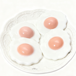 Fried <b>Egg</b> <b>Toy</b> with Slow Rebound Effect Soft White Albumen Semi-Boiled Runny <b>Egg</b> White Food Prop Display Fake Food - Product Image 4