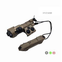 Pointeur laser noir et sable avec queue de rat, éclairage IR, en plastique ABS, support de montage pour lunette L3