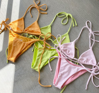 Personnalisé Ouvert Chaud Sexy Japonais Cravate String Mature Lady Nouveau Design Xxxx Fille Bikini Sous-Vêtements
