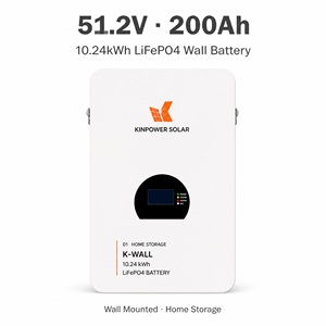 แบตเตอรี่ลิเธียมไอรอนฟอสเฟต Kinpower 51.2V 200Ah แบบติดผนัง 10.24kWh - Product Image 5