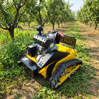 Mesin Pemotong Rumput Mini Gas Industri Kelas Industri 2026 Terbaru, 800mm 1000mm, RC Robot Rumah Tangga Bertenaga Baterai, Pemotong Rumput Crawler