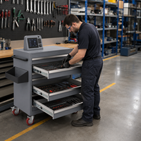 Sistema Automático de Inventario de Herramientas, Solución Digital de Gestión de Herramientas, Gabinete Industrial con Cajones