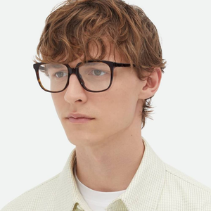 Gafas de Sol Cuadradas Bottega BV con Montura de Concha de Tortuga y Lentes Grises Degradados Veneta - Product Image 2