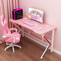 Escritorio de Calidad Superior para Gaming en Forma de Z de Metal con LED RGB para Chica Flor de Cerezo Rosa, Oferta Especial, Mesa Moderna para PC para Oficina y Hogar, Incluye Vaso
