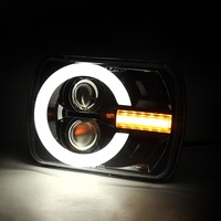 Phares LED 5x7 7x6 Rectangulaires H6054 à Faisceau Haut/Bas pour Jeep Wrangler YJ Cherokee XJ H6054 H5054 H6054LL 69822 6052