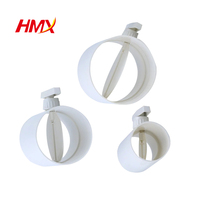 Amortisseur de reflux manuel en plastique PP de 75 mm, amortisseur de volume manuel pour conduit de CVC