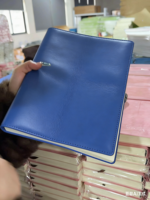 Carnet d'exercices A5 de luxe en cuir PU de qualité supérieure, couverture rigide personnalisable, reliure cousue, journal durable pour affaires