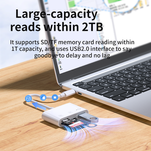 Loại-C USB SD TF ba trong một OTG Đầu đọc thẻ bên ngoài cài đặt Micro USB USB 3.0 tương thích máy tính thiết bị di động - Product Image 4