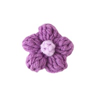 Fleurs au Crochet en coton faites à la main colorées, couette Scrapbooking bricolage 3d artisanat tricoté tissu fleur Applique vêtements décoration