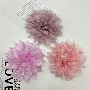 Fleur de camélia en tissu faite à la main, accessoires de bijoux DIY, décorations de mariage, prix de gros d'usine - Product Image 3