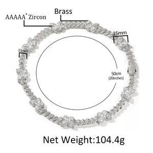 Vendita Diretta dalla Fabbrica dell'Ultima Catena Cubana Hip-hop con Design di <span class=keywords><strong>Farfalla</strong></span> Tridimensionale in Zirconia di Lusso - Product Image 3