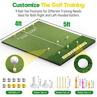 Tapis de golf durable avec distributeur de balles intégré, tapis d'entraînement extérieur robuste pour la pratique du golf sur pelouse ou jardin