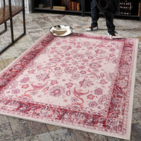 Tapis en microfibre floral bohème adorable antidérapant à poils bas lavable en Machine pour salon pépinière décor à la maison voiture voyage
