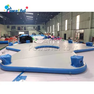 6 Person Party Boat Island Platform Inflatable Water Raft Lounge Boat Dock Inflatable Yacht Sofa