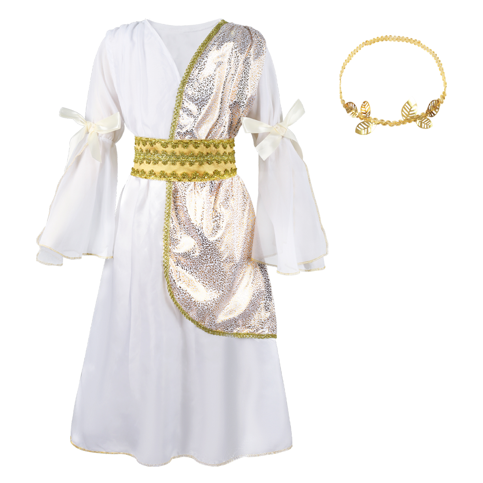 Halloween 2 Pcs Greek Toga Costume - Grecian Roman Princess Dress