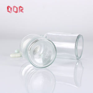 Frascos de Vidrio Transparente Mate de Boca Ancha de 30 ml-250 ml para Cápsulas de Vitaminas, Frascos para Pastillas, Frascos para Medicamentos con Tapa de Rosca de Plástico Dorado - Product Image 6