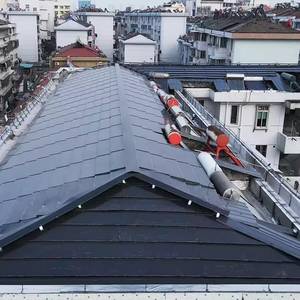 Tuile photovoltaïque BIPV, panneau solaire haute efficacité, technologie demi-cellule, tuiles solaires pour toitures résidentielles et commerciales - Product Image 1