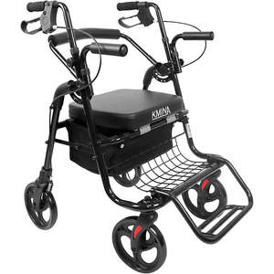 Andador/Silla de Ruedas (2 en 1), Andador con Silla para Personas Mayores y Adultos, Negro, KMINA K10047 - Product Image 1