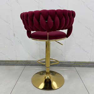 Modern Sturdy Green Black Blue Restaurant Coffee Barstool Velvet Fabric Metal <strong>High</strong> Commercial <strong>Grade</strong> Kitchen bar Stool <strong>Chair</strong>