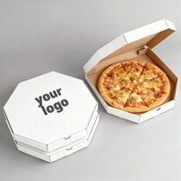 Boîte d'emballage pour pizza en gros, conteneur à emporter de qualité alimentaire, impression numérique, forme octogonale ronde, boîte d'emballage pour pizza, boîte alimentaire
